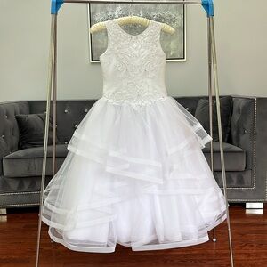 2024 Christie Helene Communion Dress Style P1674 Size 8 and free veil